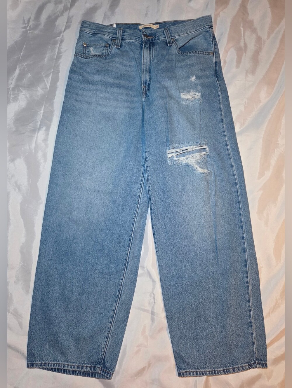 Levi's Premium Baggy Dad Jeans W29 L30 Distressed 90s Y2K Grunge Streetwear - Picture 12 of 14